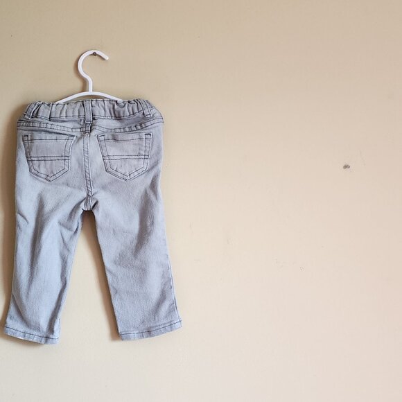 The Childrens Place Light Colored Jeans With Adjustable Waist Size 12-18 Months - Picture 5 of 8
